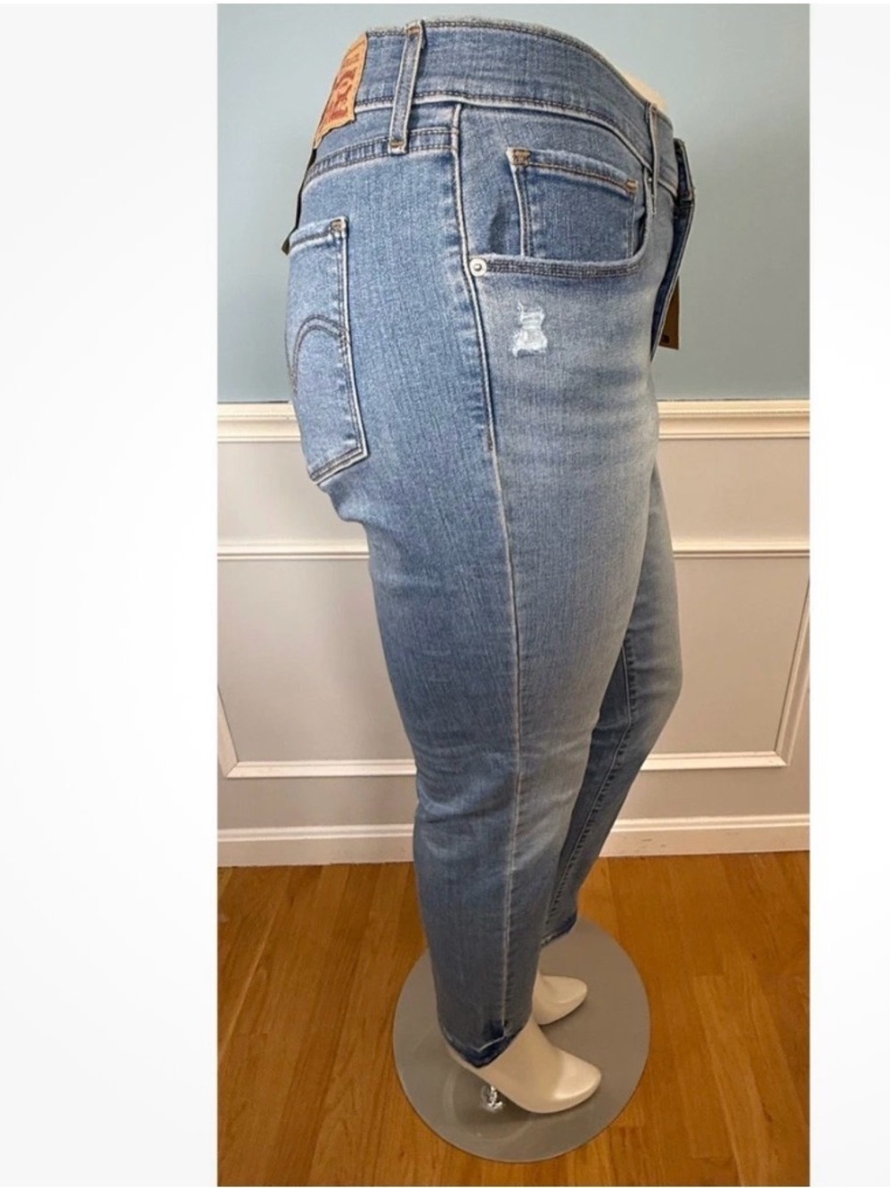 NWT Levi’s Straight Jeans Stretch New Distressed size 8 10 12 14 16 16W 18W 20W - Picture 7 of 11